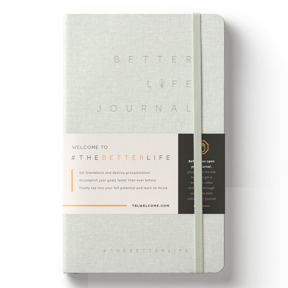 The Better Life Journal in Light Gray New